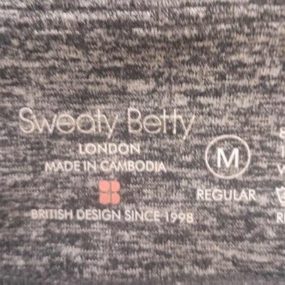 Sweaty Betty Gary Yoga Pant Womens Medium Black Marl Super Soft Lounge Comfy - Picture 4 of 9